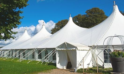 high-quality portable restrooms stationed at a wedding, meeting the needs of guests throughout the outdoor reception in Martinez